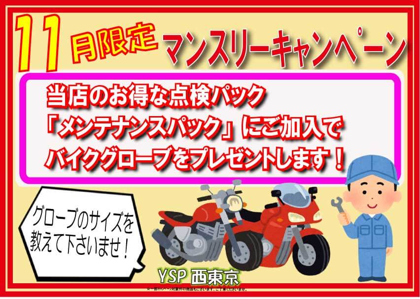 11月マンスリーキャンペーン！